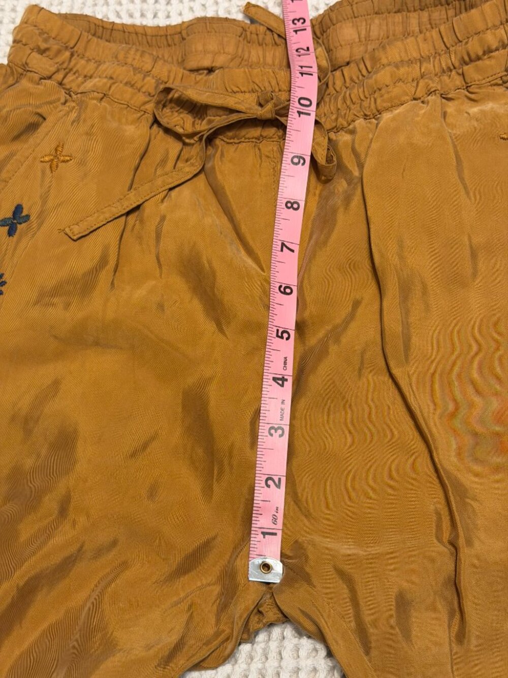 Johnny Was Gemma Pant Marrakesh Jogger Mustard Gold Embroidered NWT Size XS - Picture 11 of 16